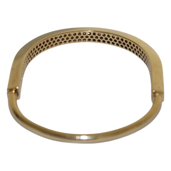 14k Solid Gold Lock Bangle Heavy Gold Bracelet 13.08 Grams - Picture 8 of 12